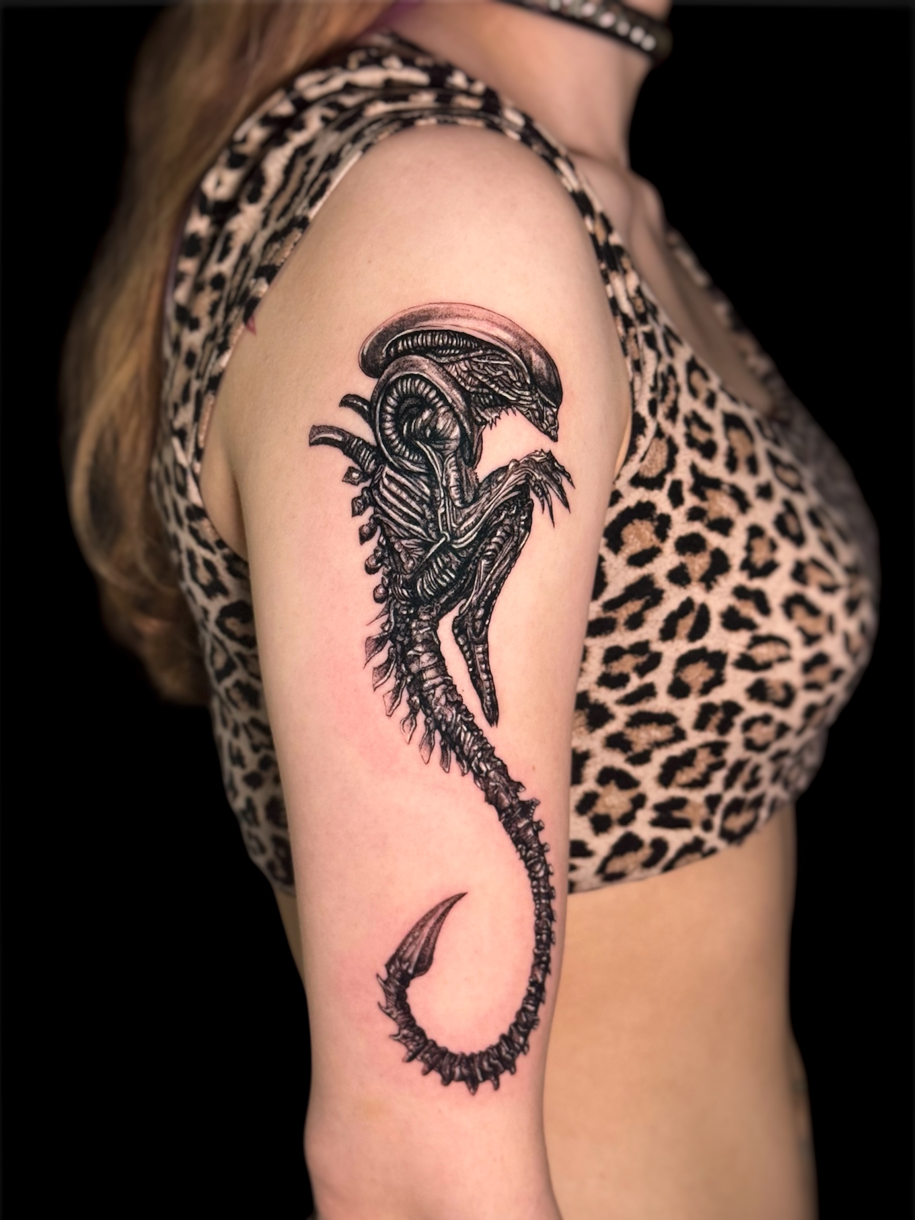 Alien Portrait tattoo by ALEX Q