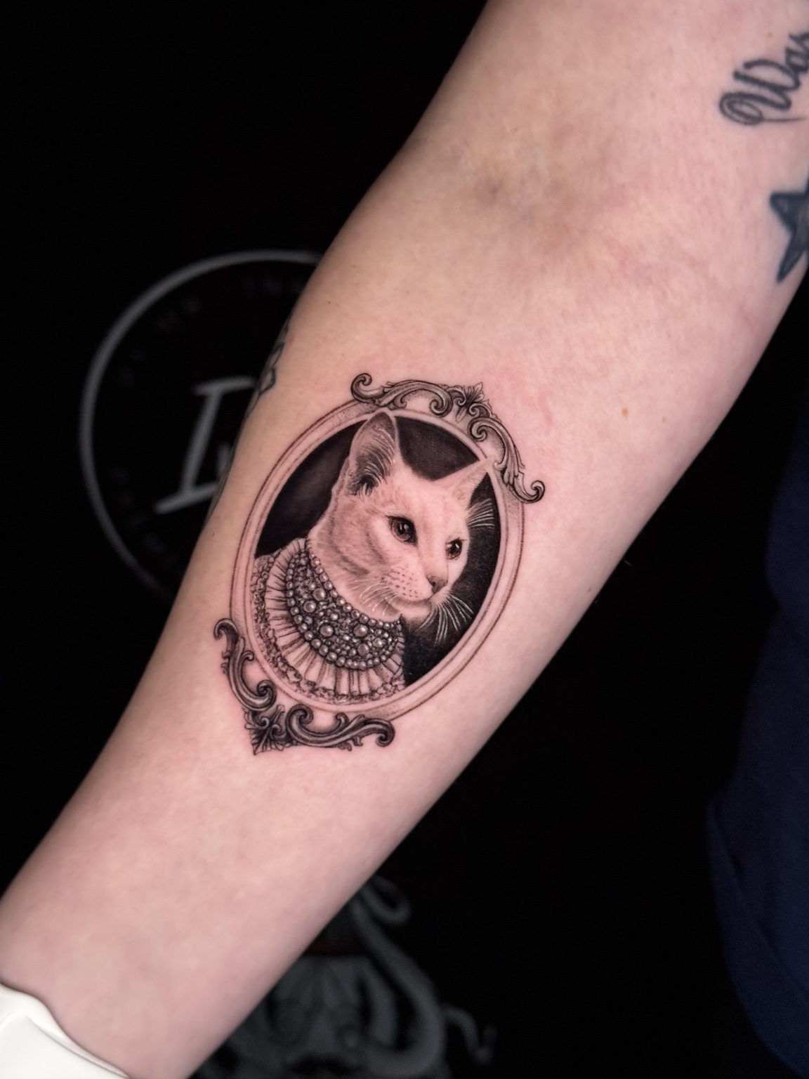 Cat Portrait tattoo by ALEX Q