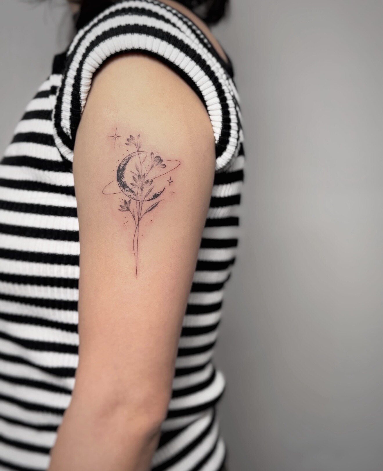 Celestial Floral tattoo by EVEY N
