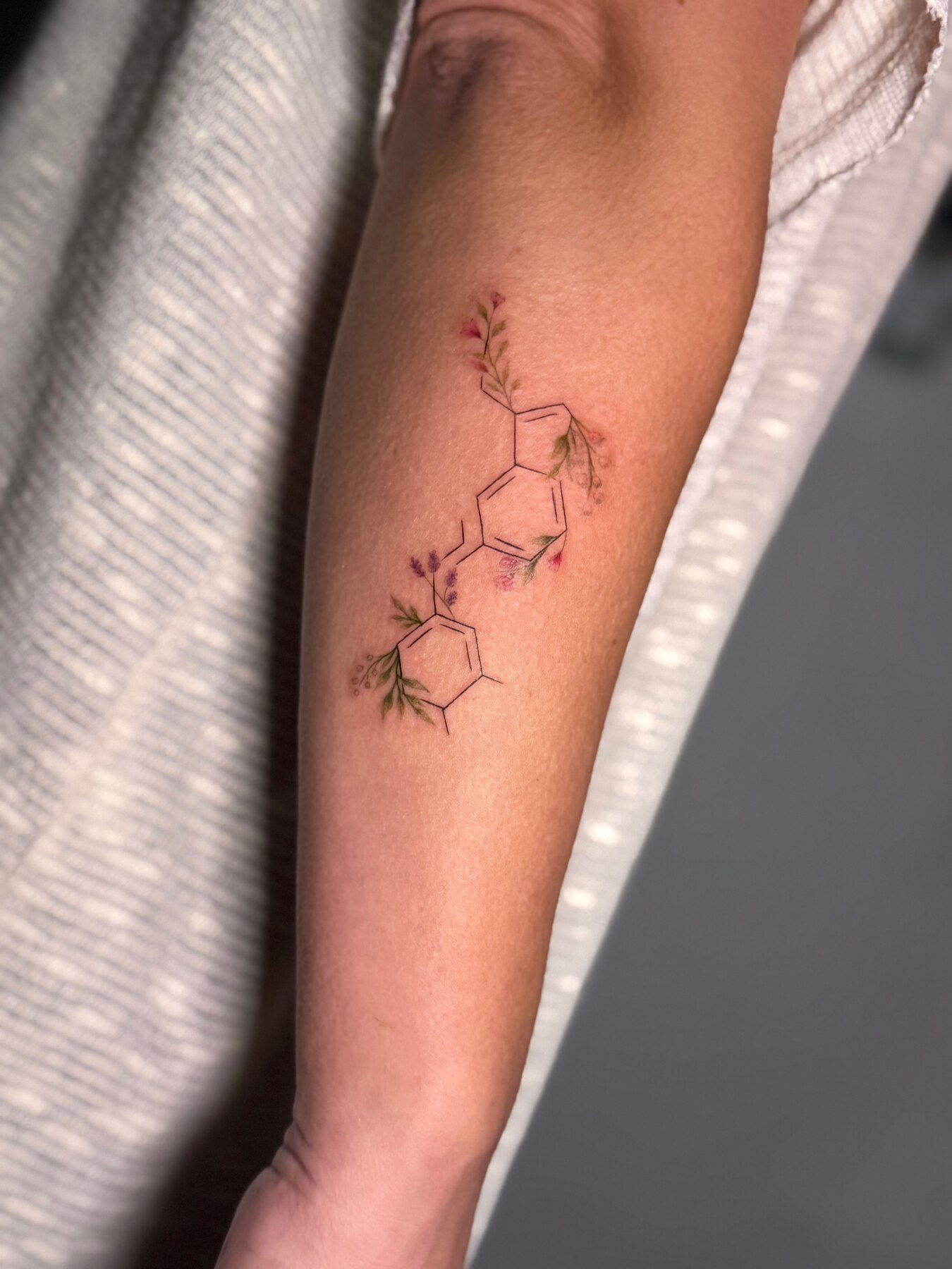 Serotonin Floral tattoo by EVEY N